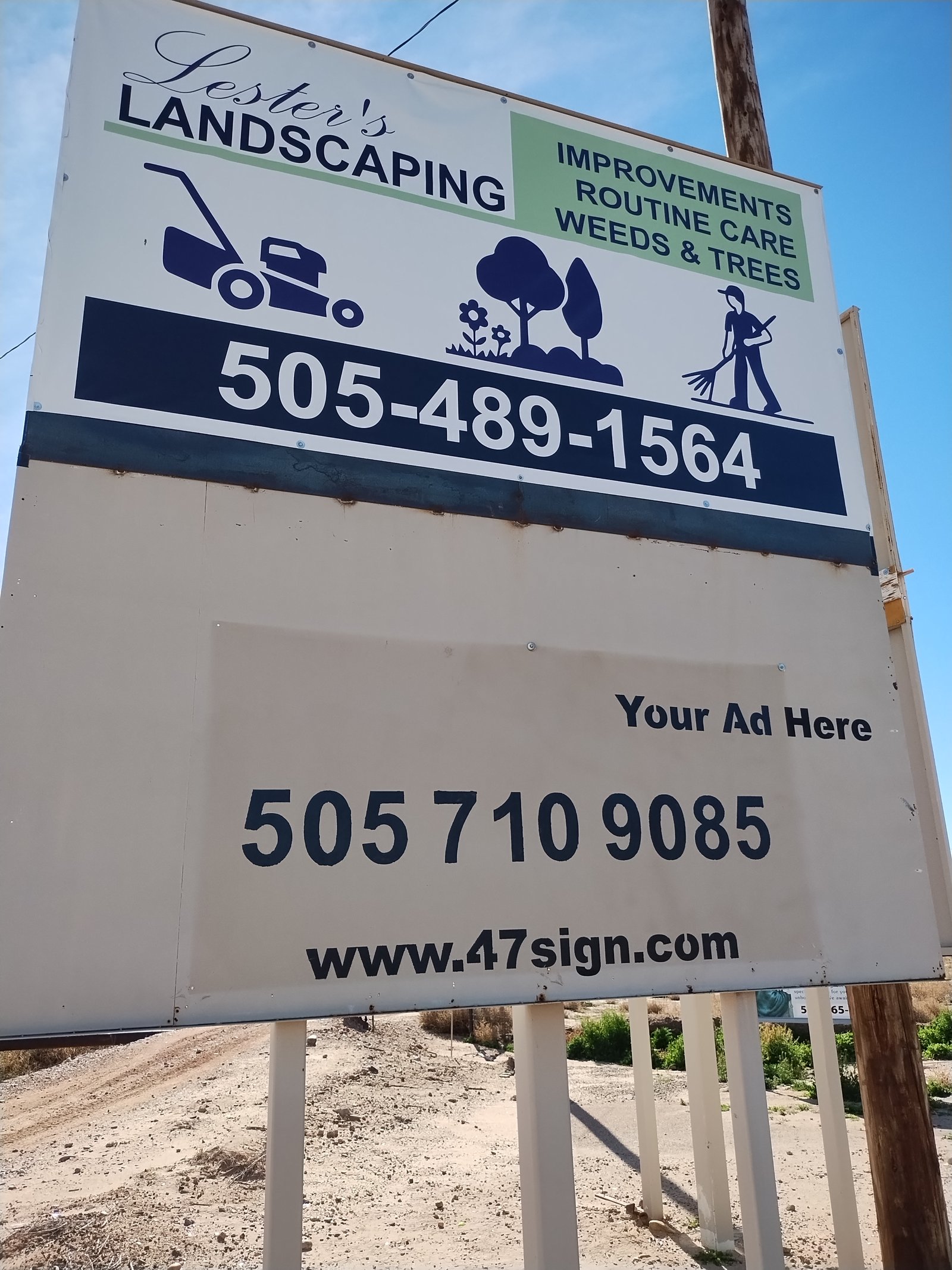 Opposite side of the billboard showing top billboard and bottom board